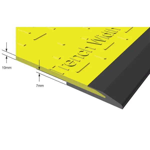 Füllverbindungsleiste für Grabenabdeckungen mit Gummienden LowPro 12/8, bis zur Breite 700 mm