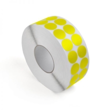 Glatte Textilpunkte für Zuführapparate WT-5561 – PE-beschichtetes Textilgewebe, gelb, D. 30 mm, 4000 Punkte
