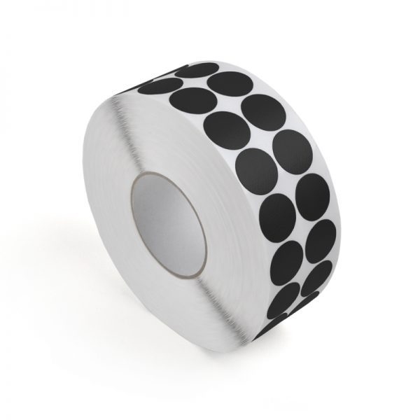 Glatte Textilpunkte für Zuführapparate WT-5561 – PE-beschichtetes Textilgewebe, schwarz, D. 30 mm, 4000 Punkte