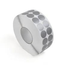 Glatte Textilpunkte Standard WT-5561 – PE-beschichtetes Textilgewebe, grau, D. 30 mm, 4000 Punkte