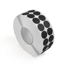 Glatte Textilpunkte Standard WT-5561 – PE-beschichtetes Textilgewebe, schwarz, D. 30 mm, 4000 Punkte