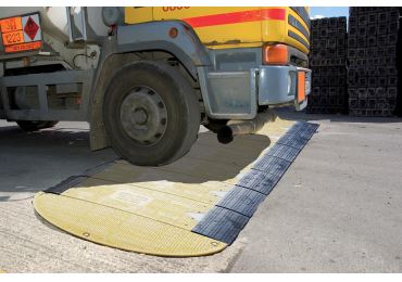 Grabenabdeckung 15/5 bis zur Breite 700 mm, Endstück – SMC, Tragfähigkeit 44t, 1500×500 mm