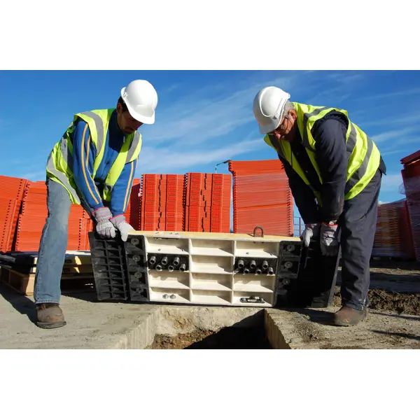 Grabenabdeckung 15/5 bis zur Breite 700 mm, Endstück – SMC, Tragfähigkeit 44t, 1500×500 mm