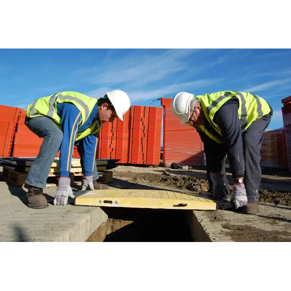 Grabenabdeckung 15/5 bis zur Breite 700 mm, Endstück – SMC, Tragfähigkeit 44t, 1500×500 mm