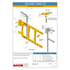 Griff für Rundprofil für selbstschließendes Sicherheitstor SafeGate
