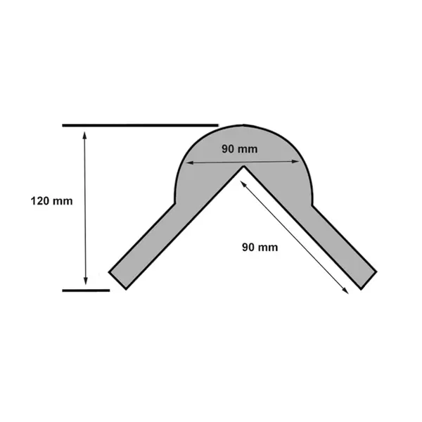 Gummi-Schutzeckenprofil Rubber 800, abgerundet – gelb-schwarz