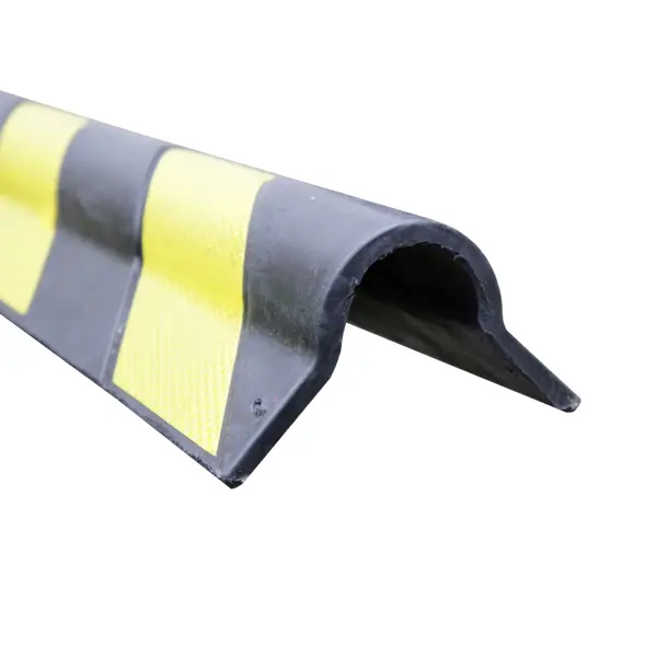 Gummi-Schutzeckenprofil Rubber 800, abgerundet – gelb-schwarz