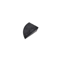 Gummiauffahrrampe, Endstück – schwarz, 250×250×100 mm