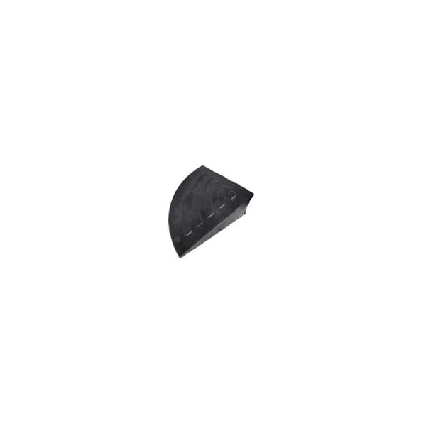 Gummiauffahrrampe, Endstück – schwarz, 250×250×100 mm