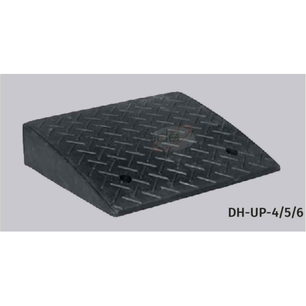 Gummiauffahrrampe, Mittelstück – schwarz, 500×300×140 mm