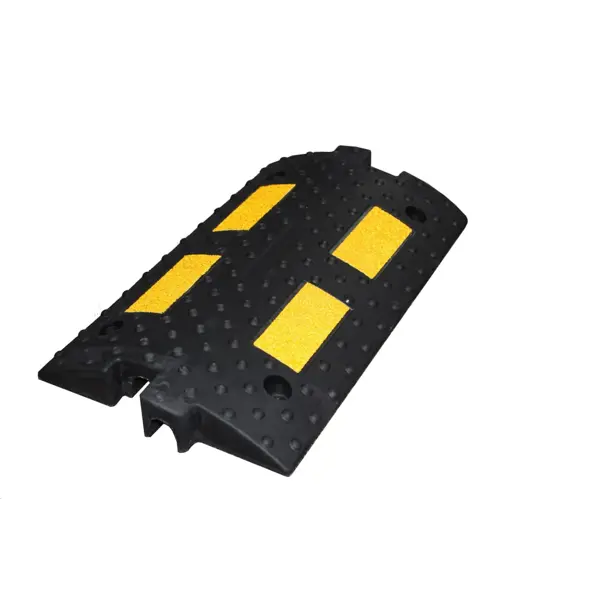 Gummibremse – Kabelübergang 30 km/h, 30 t – 500×300×55,6 mm, schwarz-gelb