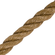 Hanfseil mit Karabinerhaken – 2 m, poliertes Messing