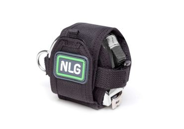 Hängeetui NLG für Rollmeter Länge 5-8 m – Nylon, schwarz, 100×100×70 mm