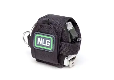 Hängeetui NLG für Rollmeter Länge 5-8 m – Nylon, schwarz, 100×100×70 mm