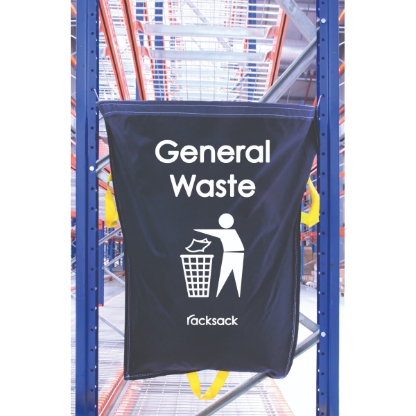 Hängesäcke für Abfallsortierung, RackSack 160 l, ''Abfall'' – blau, 1000×920 mm