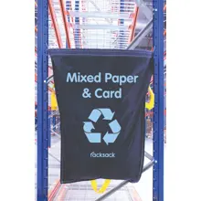 Hängesäcke für Abfallsortierung, RackSack 160 l, "Papier" – blau, 1000×920 mm