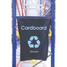 Hängesäcke für Abfallsortierung, RackSack 160 l, "Pappe" – blau, 1000×920 mm