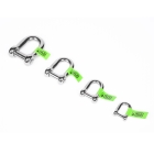 Hängeschäkel NLG mit Tragfähigkeit von bis zu 10 kg, XL – Edelstahl, silber, 40×24 mm