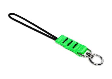 Hängeschlaufe NLG D Ring mit Tragfähigkeit 3 kg  – Nylon, grün-schwarz, 200×25 mm