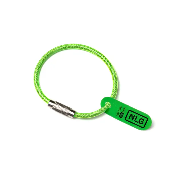 Hängeschlaufe NLG mit Tragfähigkeit von bis zu 3 kg – Stahl, grün, 150 mm