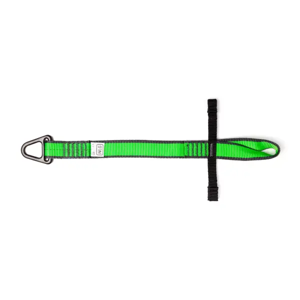 Hängeschlaufe NLG mit zwei Sicherungsarmen – Nylon, grün-schwarz, 340×25 mm