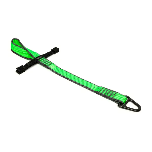 Hängeschlaufe NLG mit zwei Sicherungsarmen – Nylon, grün-schwarz, 340×25 mm