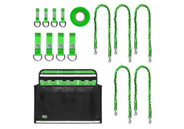 Hängeset NLG für Plattform-Liftsystem mit 30 kg Tragfähigkeit – Nylon, grün-schwarz