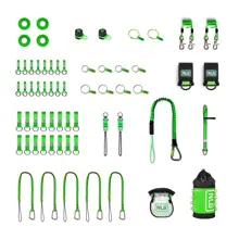 Hängeset NLG zur Sicherung von 50 Werkzeugen bis zu 18 kg – Nylon, grün-schwarz