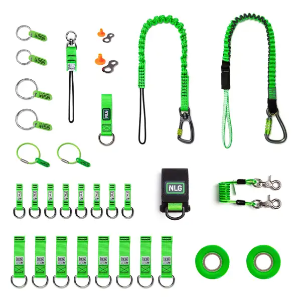 Hängeset NLGt zur Sicherungg von 25 Werkzeugen – Nylon, grün-schwarz