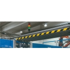 Hochreflektierende Warnmarkierung WT-5219 – 100 mm × 25 m, gelb-schwarz, Richtung links