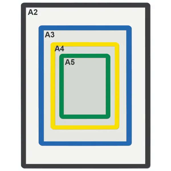 Informationsrahmen, Kennzeichnung Frames 4 Docs, magnetisch – blau, Format A4, 10er-Pack