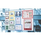 Informationsrahmen, Kennzeichnung Frames 4 Docs, magnetisch – blau, Format A4, 10er-Pack