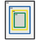 Informationsrahmen, Kennzeichnung Frames 4 Docs, selbstklebend – blau, Format A3, 10er-Pack