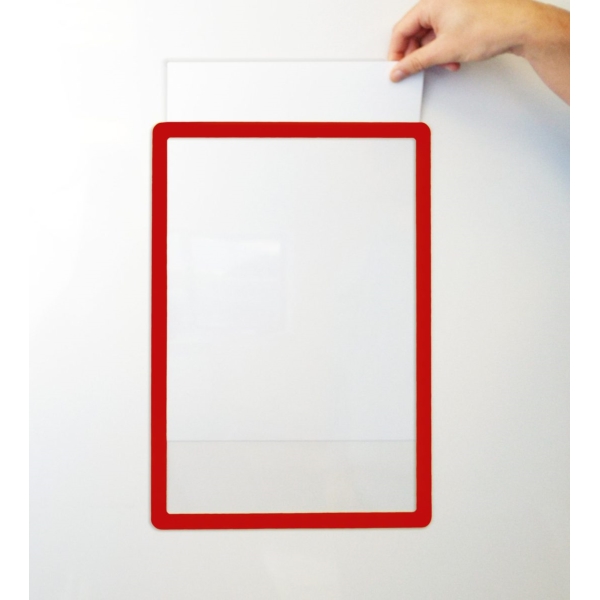 Informationsrahmen, Kennzeichnung Frames 4 Docs, selbstklebend – rot, Format A3, 10er-Pack