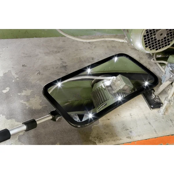 Inspektionsspiegel mit Licht Spexi Premium mit Rollen – Acrylat, 20×40 cm