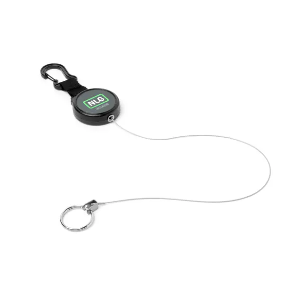 Jojo Karabiner Mini NLG Lanyard mit Stahlseil für Werkzeuge – Metall, schwarz