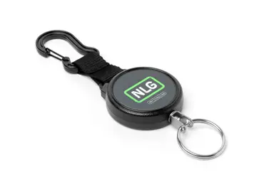 Jojo Karabiner Mini NLG Lanyard mit Stahlseil für Werkzeuge – Metall, schwarz