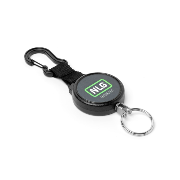 Jojo Karabiner Mini NLG Lanyard mit Stahlseil für Werkzeuge – Metall, schwarz