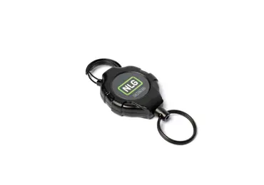 Jojo Karabiner NLG Lanyard für Werkzeuge mit Sperrad und Tragfähigkeit 0,5 kg – Metall, schwarz