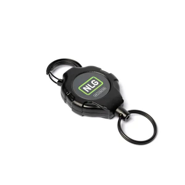 Jojo Karabiner NLG Lanyard für Werkzeuge mit Sperrad und Tragfähigkeit 0,5 kg – Metall, schwarz