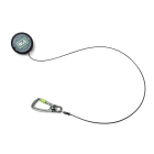 Jojo Karabiner NLG Lanyard mit Stahlseil und Tragfähigkeit 3 kg  – Metall, schwarz