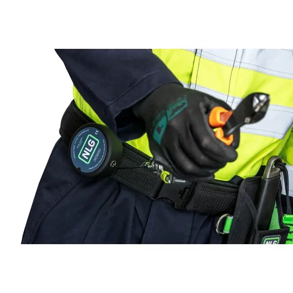 Jojo Karabiner NLG Lanyard mit Stahlseil und Tragfähigkeit 3 kg  – Metall, schwarz