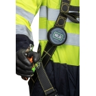 Jojo Karabiner NLG Lanyard mit Stahlseil und Tragfähigkeit 3 kg  – Metall, schwarz