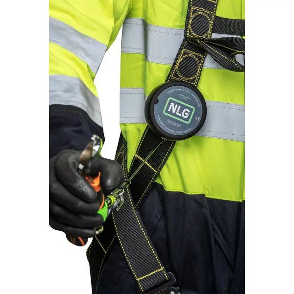 Jojo Karabiner NLG Lanyard mit Stahlseil und Tragfähigkeit 3 kg  – Metall, schwarz