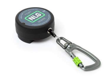 Jojo Karabiner NLG Lanyard mit Stahlseil und Tragfähigkeit 3 kg  – Metall, schwarz