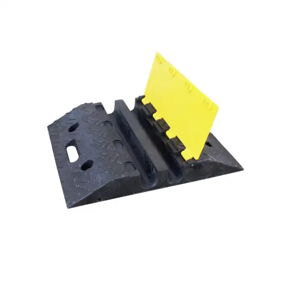 Kabelbrücke, 10 t – 400×500×65 mm, gelb-schwarz