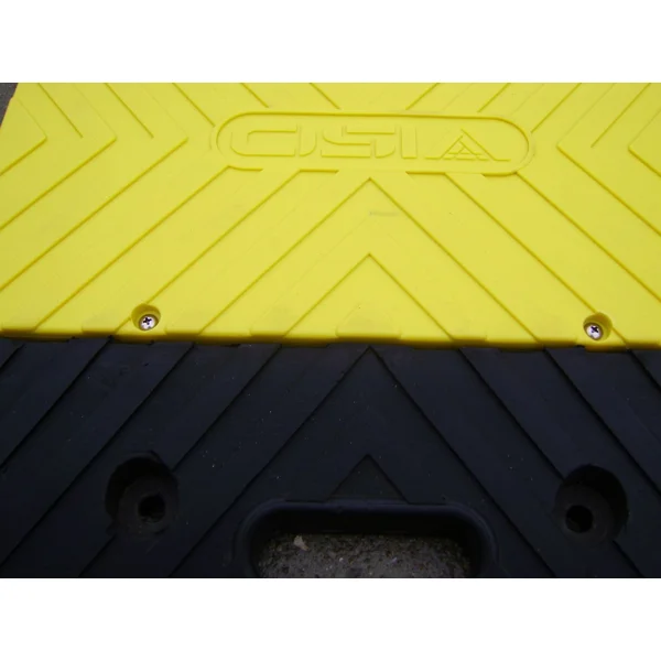 Kabelbrücke, 10 t – 400×500×70 mm, gelb-schwarz