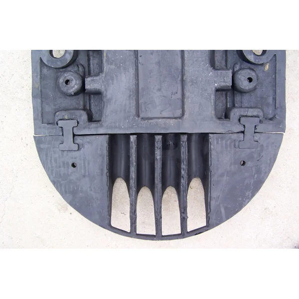 Kabelbrücke, 10 t, Eckstück – 250×500×70 mm, schwarz