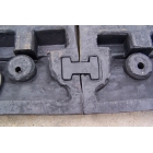 Kabelbrücke, 10t, Eckstück 30° – 250×500×70 mm, gelb-schwarz