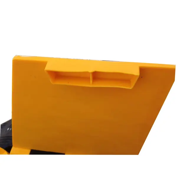 Kabelbrücke, 20 t, Eckstück 30° – 170×500×45 mm, gelb-schwarz